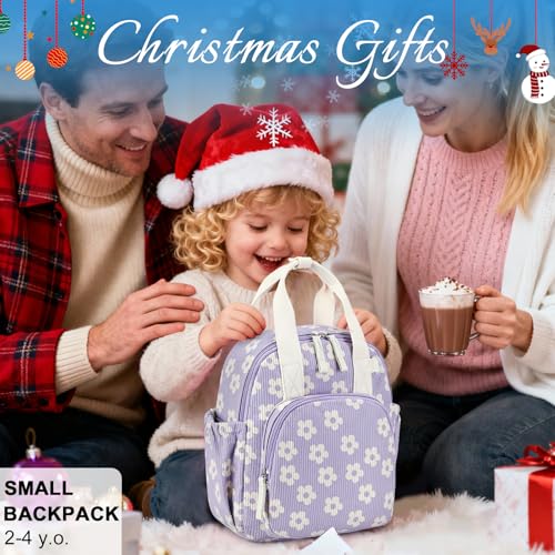 Bluboon Toddler Backpack for Girls Boys 2-4 Cute 12" Preschool Kindergarten Backpacks Kids Daycare Bags School Travel (Flower-purple, Age 2-4 (12" H not Fit A4 Folder)) - color: Flower-purple, size: Age 2-4 (12" H not Fit A4 Folder)