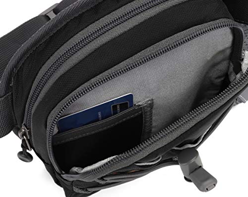 Waist Pack with Water Bottle Holder for Running Walking Hiking Fanny Pack Hydration Belt - color: Black