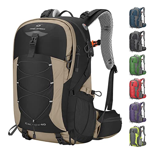 Maelstrom Hiking Backpack,Camping Backpack,40L Waterproof Hiking Daypack with Rain Cover,Lightweight Travel Backpack,Khaki - color: 40l Khaki, size: 40l