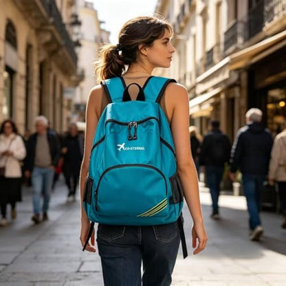 Geboldil Men's and women's waterproof backpack traveling backpack blue - color: Blue