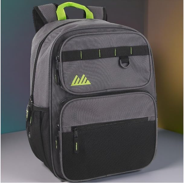 Summit Ridge Travel Backpack for Men and Women, Spacious Work Daypack with Water Bottle Pockets (Gray) - color: Gray