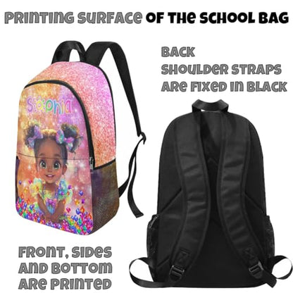 Personalized Backpacks For Girls Custom Backpack For Kids Customized Name Backpacks Back to School Custom Bookbag Set Gifts For Daughter, Granddaughter, Niece - color: A05