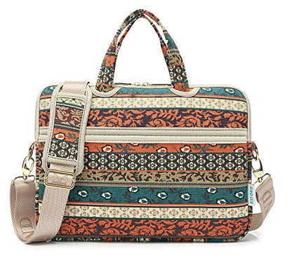 kayond Red Bohemia Patten Waterproof Laptop Shoulder Messenger Bag Case Sleeve for 15 Inch 15.6 Inch Laptop - color: Red Bohemia, size: 15-15.6 inch