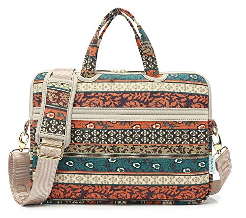 kayond Red Bohemia Patten Waterproof Laptop Shoulder Messenger Bag Case Sleeve for 15 Inch 15.6 Inch Laptop - color: Red Bohemia, size: 15-15.6 inch