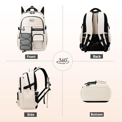 Laptop Backpack Large Cool Aesthetic Waterproof Hiking Travel Backpacks Multiple Pockets Book Bag for College Women Men (Brown) - color: Brown