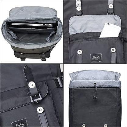 KAUKKO Unisex Ep5 Backpack, (Black (E5-3)), 45 x 27 x 17cm (HxBxT), Backpack - color: (Black (E5-3)), size: Large
