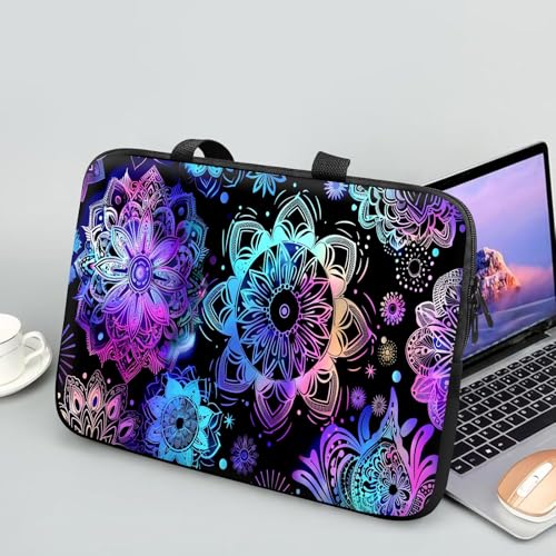 14 15 15.4 15.6 inch Laptop Handle Bag Computer Bag, Pouch Holder Notebook Sleeve Cover Soft Case Compatible for Dell,Lenovo,Toshiba HP, Asus Notebook-Mandala - color: Mandala