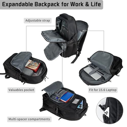 30L Military Tactical Backpack Small Army Molle Assault Bag 3 Day Daypack for Men Hiking Camping Work, Balck Tactical Backpack with Water Pouches - color: Black Bookbag