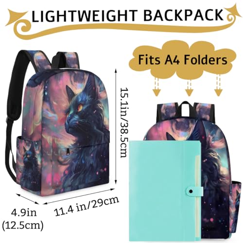 QsirBC Cat Animal Pattern Small Travel Backpack Casual Daypack Backpacks Lightweight Waterproof College Bookbags for Women Gift - color: Cat Animal Pattern