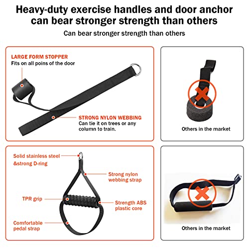 DASKING Portable Home Gym Resistance Band Set With8 Anti-Break Bands, Detachable 500LBS Pilates Bar, Full Body Workout Equipment w/Ankle Straps & Door Anchor - style: Silver