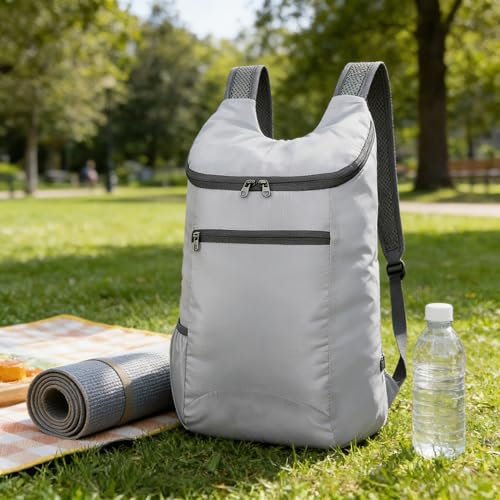 Foldable Waterproof Travel Backpack, Lightweight Small Hiking Backpacks - color: Grey 03
