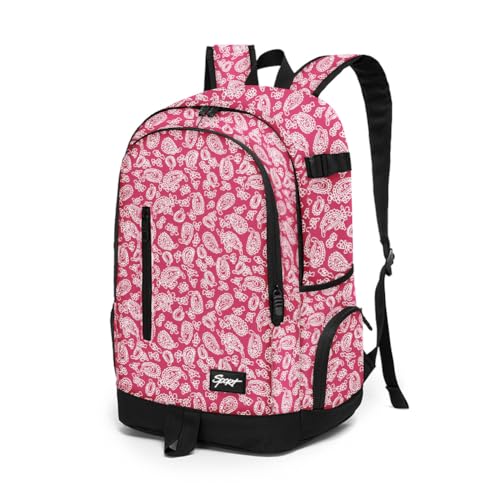rickyh style School Backpack Travel Bag for Men & Women Lightweight College Back Pack with Laptop Compartmen - color: 01hongmao