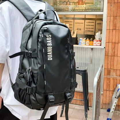 Water-Resistant Backpack for Men Women Large Daypack Hiking Work Durable Laptop Backpack Outdoor Commuter Bag (golden) - color: Golden