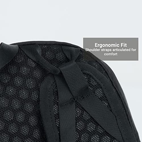 PUREVAVE 16L Hiking Backpack Lightweight Nylon Travel Daypack with Vented Harness and Ergonomic Shoulder Straps, Black