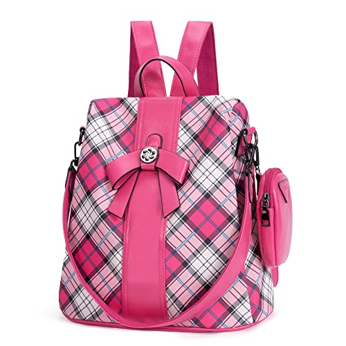ZOCAI Backpack Purse for Women Fashion Backpack Purses PU Leather Daypacks Anti-Theft Shoulder Bag Satchel Purse - color: Rose/Rose