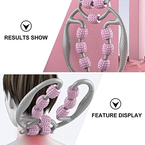 TOMOO 4 Wheels Muscle Roller Massager Circular Leg Clamps-360 ° Muscle Roller for Leg Neck Hand Arm Muscle Relax Massager Indoor Sports Yoga Bodybuilding Equipment (9 Wheel)