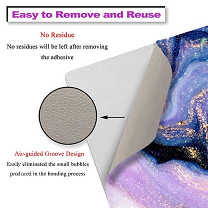 ArtSo Laptop Skin Sticker Decal,16.5” 17” 17.3 inch Laptop Universal Netbook PC Notebook Vinyl Reusable Skin Sticker Cover Art Case Protector Personalized, Free 2 Wrist Pad,Purple Marble - color: Purple Marble