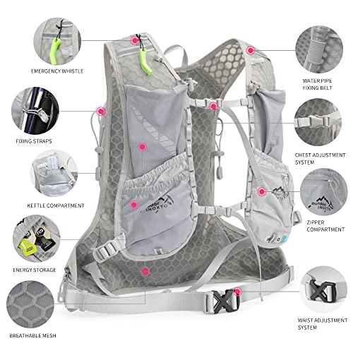 IX INOXTO Running Hydration Vest for Men Women Water Backpack for Running 3L Running Hydration Pack for Trail Running Marathon Race Hiking
