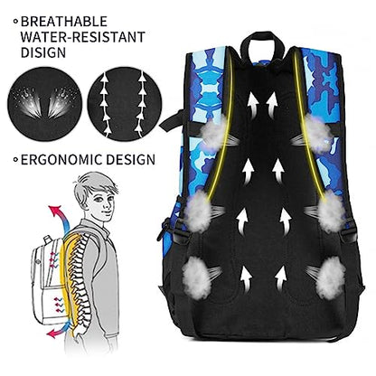 rickyh style School Backpack Travel Bag for Men & Women Lightweight College Back Pack with Laptop Compartmen - color: Xinlan