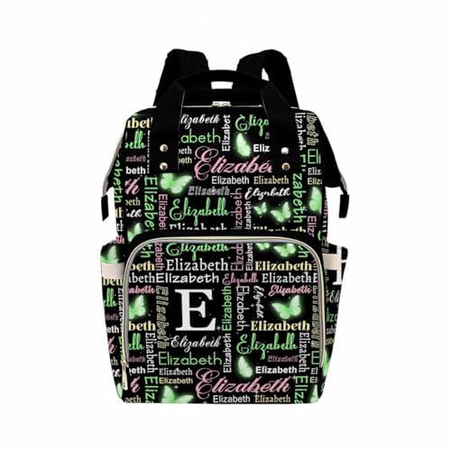 MyPupSocks Personalized Diaper Bag for Girls, Custom Name Diaper Bag Baby Nappy Bag Fashion Shoulder Bag Casual Daypack Bag for Mom Baby Girls Boys School Travel - color: Color 14