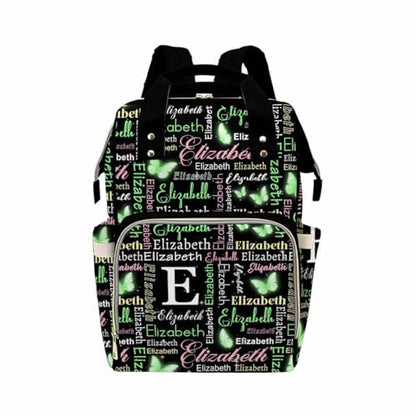 MyPupSocks Personalized Diaper Bag for Girls, Custom Name Diaper Bag Baby Nappy Bag Fashion Shoulder Bag Casual Daypack Bag for Mom Baby Girls Boys School Travel - color: Color 14