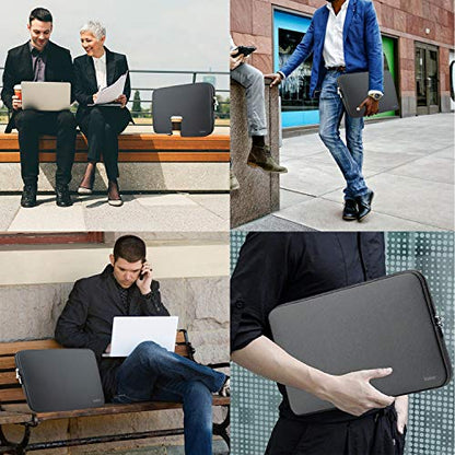 Laptop Sleeve Bag 15.6 Inch,Resistant Neoprene Laptop Sleeve/Notebook Computer Pocket Case/Tablet Briefcase Carrying Bag fit for Computer Notebook MacBook- (Grey) - color: Grey, size: 15.6 inch