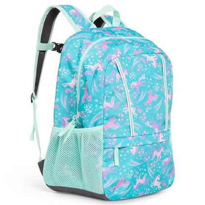Lands' End Unisex Kids Medium ClassMate Lightweight Durable Elementary School Backpack, Ceramic Blue - color: Ceramic Blue