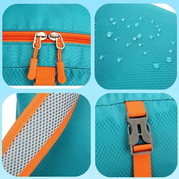Travel lightweight foldable backpack hiking backpack splash proof compact travel backpack day pack (sky blue), middle - color: Sky Blue