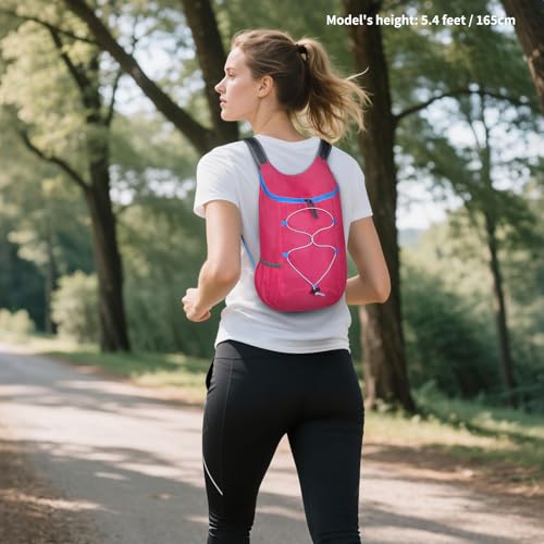 20L Small Hiking Backpack Lightweight Packable Daypack Rose - color: Rose Red
