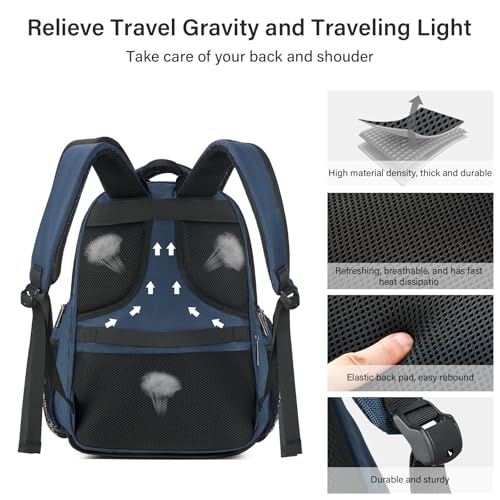 MILADA Travel Backpack For Men Laptop Backpack Women Business Carry On Backpack Airline Approved Fits 16.5 Inch Laptop Bag Work Backpack, Blue - color: Blue