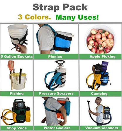 Strap Pack Backpack for Carrying Outdoor Wet Dry Vacuums or Water Coolers (Gold) - color: Gold