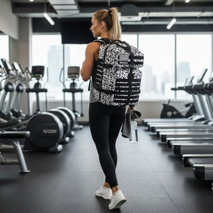 45L Military Tactical Backpack for Men & Women Bug Out Bag Assault pack Molle Daypack Hiking Trekking Rucksack (Leopard print) - color: Leopard Print
