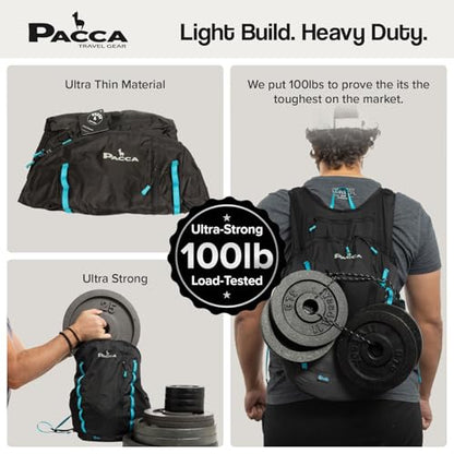 Pacca Onda 20L Packable Lightweight Foldable Backpack for Travel, Camping, Outdoor, Hiking Pocket Backpack (Black) - color: Black