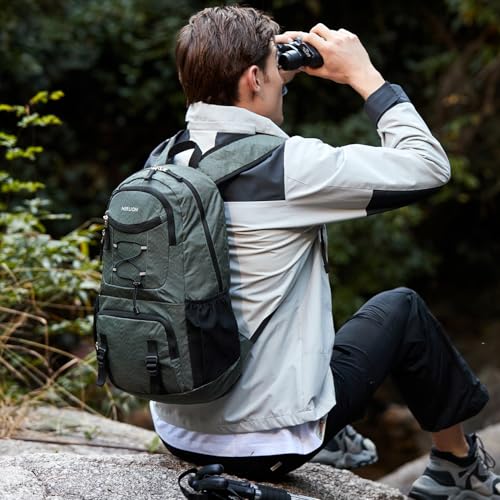Nerlion Lightweight Foldable 35L Hiking Backpack Travel Backpack for Men Women Camping Waterproof Outdoor Hiking Daypack Backpack Dark Gray - color: Dark Gray