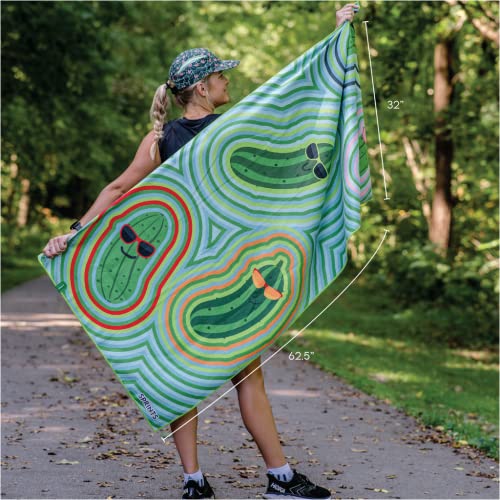 Sprints Athletic Running Towel, Full-Sized, Car Seat Cover - Moisture Wicking (Pickles) - color: Pickles