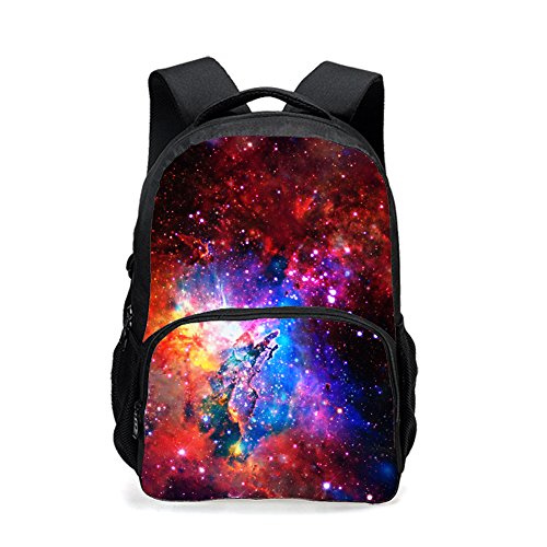 CAIWEI backpack teen, Universe Space TrendyMax Galaxy Pattern Backpack Cute for School (Starry sky 2) - color: Starry Sky 2, size: 17.5*13*6.7 Inch