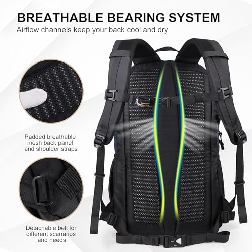 MOUNTAINTOP 25/30L Lightweight Hiking Backpack, Outdoor Daypack - color: 30l-dark Blue