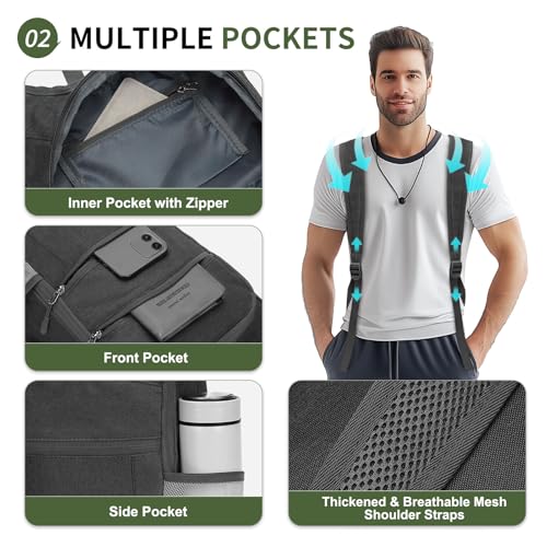 20L Lightweight Hiking Daypack, Foldable Travel Packable Backpack for Men Women for Cycling Camping Outdoor (Black) - color: Black