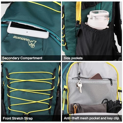 MOUNTAINTOP 25/30L Lightweight Hiking Backpack, Outdoor Daypack - color: 30l-dark Green