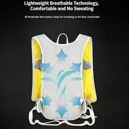 18L Lightweight Hiking Backpack, Breathable Daypack with Rain Cover, Reflective Ultralight Camping Bag for Men Women, Hydration Outlet for Outdoor Travel - color: Black