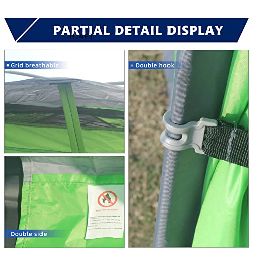 7.2 × 4 × 4 Feet Single Backpack Tent, Waterproof Camping and Hiking Tent can be Used by One Person, Light and Durable - color: Grass Green