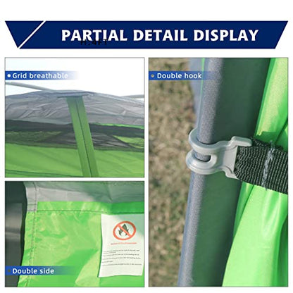 7.2 × 4 × 4 Feet Single Backpack Tent, Waterproof Camping and Hiking Tent can be Used by One Person, Light and Durable - color: Grass Green