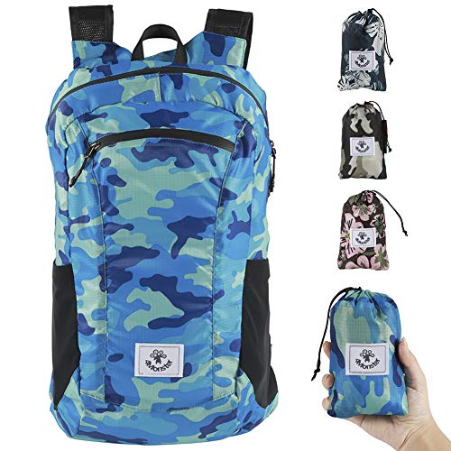 4Monster Hiking Daypack,Water Resistant Lightweight Packable Backpack for Travel Camping Outdoor - color: Navy Blue, size: 16L