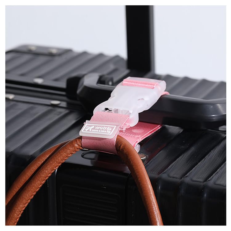 Luggage Strap 2 Pack, Adjustable Quick Release Buckle, Security Travel Strap for Suitcase and Backpack (Yellow) - color: Yellow