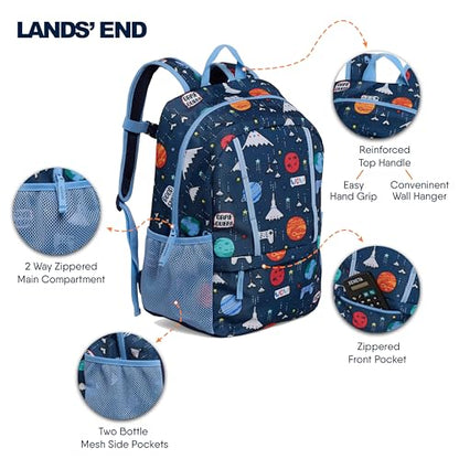Lands' End Unisex Kids Medium ClassMate Lightweight Durable Elementary School Backpack, Chambray - color: Chambray