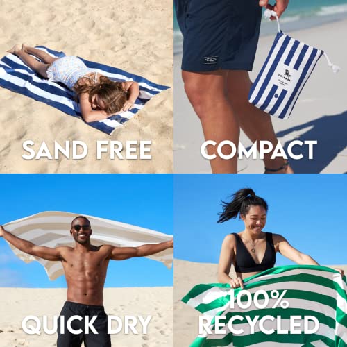Dock & Bay Customized Beach Towel - Quick Dry, Sand Free - Compact, Lightweight - 100% Recycled - Includes Bag - Cabana - Cayman Khaki - Large - color: Cabana - Cayman Khaki, size: Large - Customize (160x90cm, 63x35")
