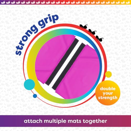 Antsy Pants Tumbling Mat for Kids – Gymnastics Mat, Easy to Clean, Sturdy, Foldable Tumbling Mats, Padded, Lightweight, Portable, Gymnastics Equipment for Active Play - color: 3-Fold Pink