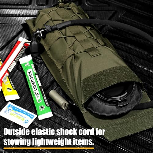 PETAC GEAR 1.5L / 3L Tactical Hydration Pack，Molle Carrier Pouch for 50 oz /100 oz Hydration Bladder Daypack Water Backpack. - color: RG, size: 3L bag only