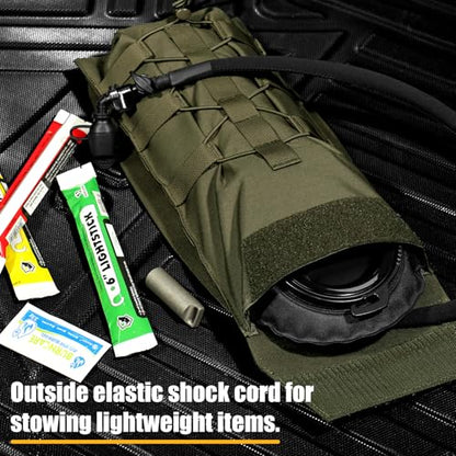 PETAC GEAR 1.5L / 3L Tactical Hydration Pack，Molle Carrier Pouch for 50 oz /100 oz Hydration Bladder Daypack Water Backpack. - color: RG, size: 3L bag only