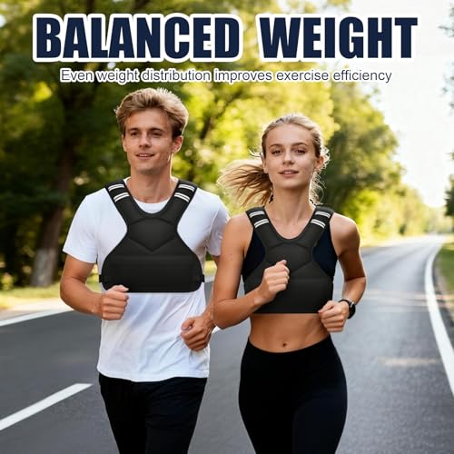 Ragebby Adjustable Weighted Vest for Women Men, 4-10lb/12-18lb/ Vest with 6 Ironsand Weights, Weight Vest with Reflective Strip for Running, Walking, Exercise, Strength Training - size: 12-18LB